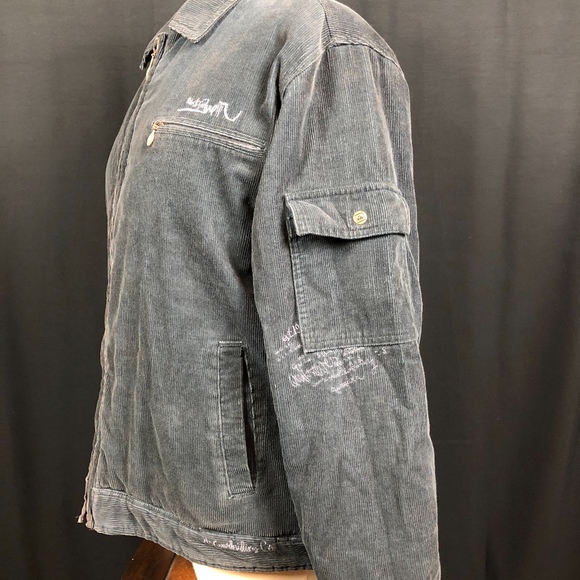 Quiksilver Corduroy Bomber Jacket Grey i308 - Picture 2 of 8